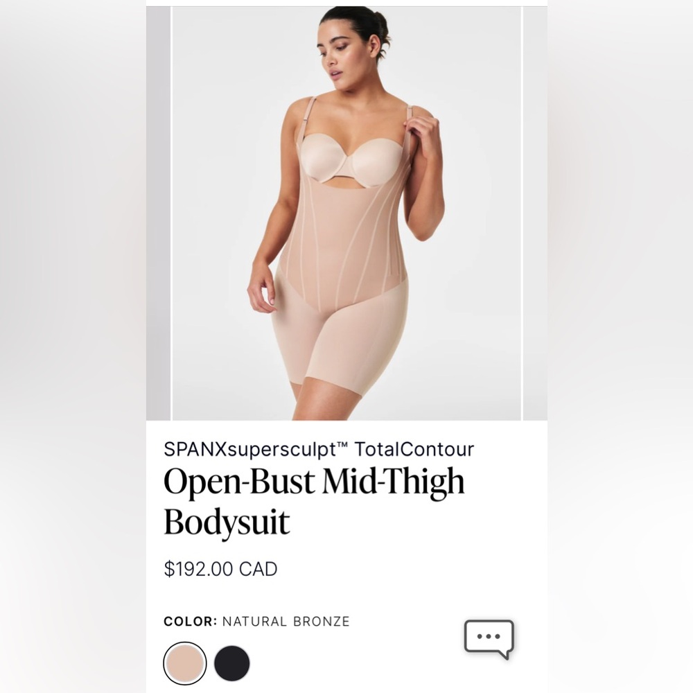 SPANXsupersculpt TotalContour Open-Bust Mid-Thigh Bodysuit
